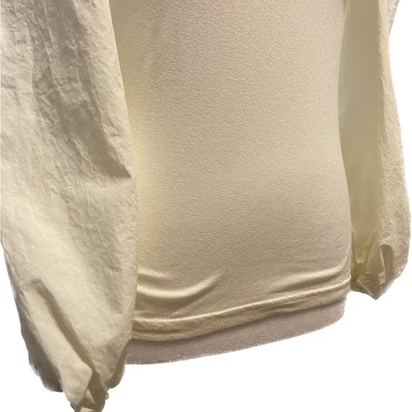 Skies are Blue Puff Sleeve Blouse Cream Crew Neck Size XS NWT - Picture 4 of 16